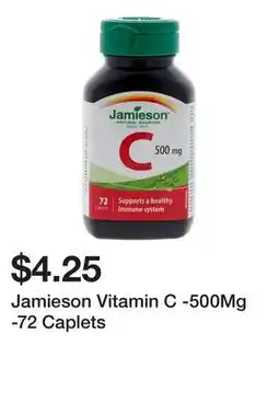 Dollarama Jamieson Vitamin C -500Mg -72 Caplets offer