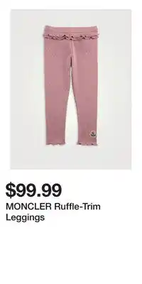Holt Renfrew MONCLER Ruffle-Trim Leggings offer