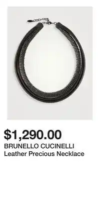 Holt Renfrew BRUNELLO CUCINELLI Leather Precious Necklace offer