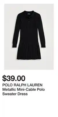 Holt Renfrew POLO RALPH LAUREN Metallic Mini-Cable Polo Sweater Dress offer