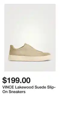 Holt Renfrew VINCE Lakewood Suede Slip-On Sneakers offer
