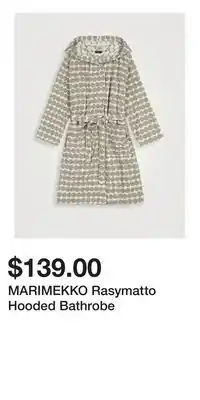 Holt Renfrew MARIMEKKO Rasymatto Hooded Bathrobe offer