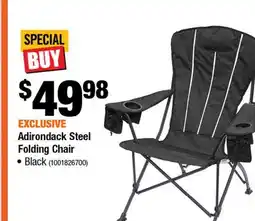 Home Depot Adirondack steel folding chair black offer