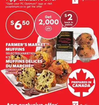 Independent Grocer FARMER'S MARKET MUFFINS, 6'S offer