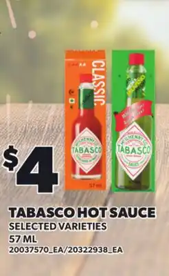 Independent Grocer TABASCO HOT SAUCE offer