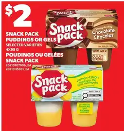 Independent Grocer SNACK PACK PUDDINGS OR GELS offer