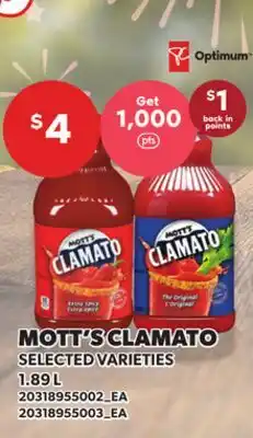 Independent Grocer MOTT'S CLAMATO offer