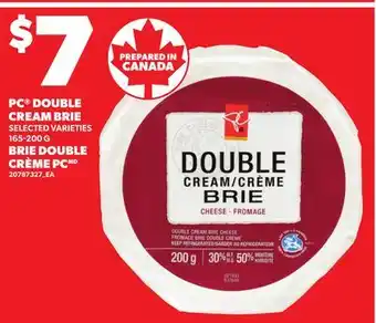 Independent Grocer PC DOUBLE CREAM BRIE offer