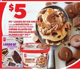 Independent Grocer PC LOADS OF ICE CREAM, 1.5L OR NOVELTIES, 4'S offer