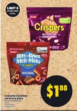 Independent Grocer CHRISTIE CRISPERS BITS & BITES offer