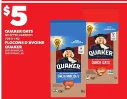 Independent Grocer QUAKER OATS, 709 G-1 KG offer