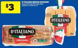 Real Canadian Superstore D'Italino bread or buns offer