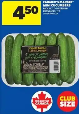 Real Canadian Superstore Farmer's market mini cucumbers offer