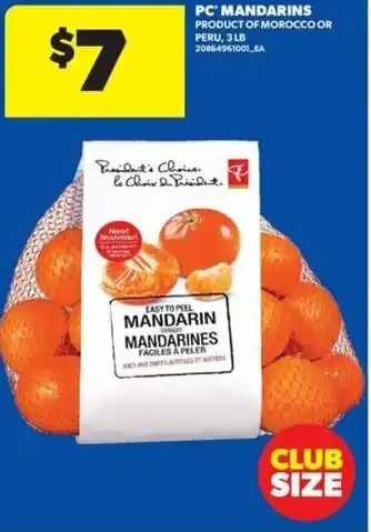 Real Canadian Superstore PC mandarins offer