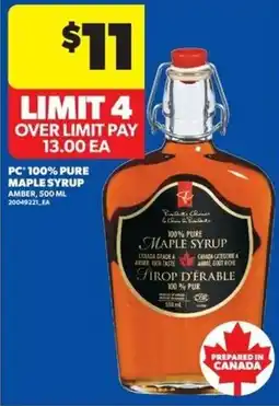 Real Canadian Superstore Pc 100% pure maple syrup offer