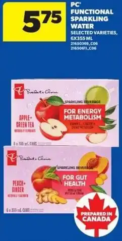 Real Canadian Superstore PC' functional sparkling water offer