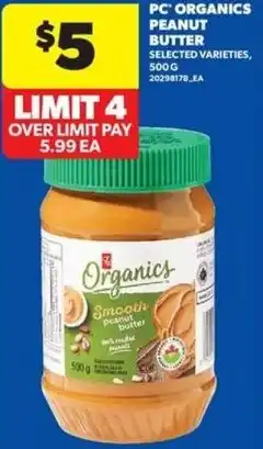 Real Canadian Superstore PC organics peanut butter offer