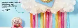 Party City Birthday Vibes Rainbow 30-Balloon and Streamer Backdrop offer
