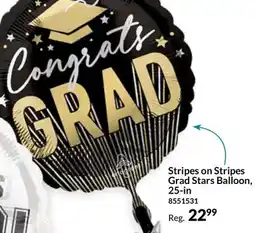 Party City on Stripes Grad Stars Balloon, 25-in offer