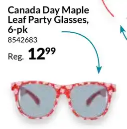 Party City Canada Day Maple Leaf Party Glasses, 6-pk offer
