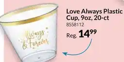 Party City Love Always Plastic Cup, 9oz, 20-ct offer