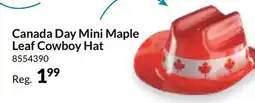 Party City Canada Day Mini Maple Leaf Cowboy Hat offer