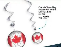 Party City Canada Team Flag Soccer Ball Whirls Décor, 12-pc offer