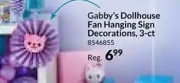 Party City Gabby's Dollhouse Fan Hanging Sign Decorations, 3-ct offer