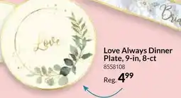 Party City Love Always Dinner Plate, 9-in, 8-ct offer