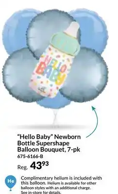 Party City Hello Baby Newborn Bottle Supershape Balloon Bouquet, 7-pk offer