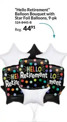 Party City Hello Retirement Balloon Bouquet with Star Foil Balloons, 9-pk offer