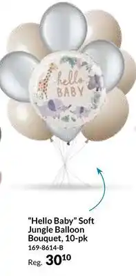 Party City Hello Baby Soft Jungle Balloon Bouquet, 10-pk offer