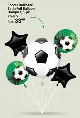 Party City Soccer Ball/Star Satin Foil Balloon Bouquet, 5-pk offer