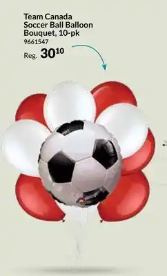 Party City Team Canada Soccer Ball Balloon Bouquet, 10-pk offer