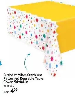 Party City Starburst Patterned Reusable Table Cover offer