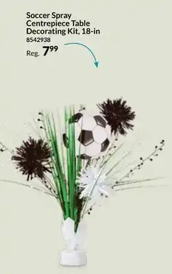 Party City Soccer Spray Centrepiece Table Decorating Kit 18-in offer