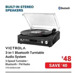 Visions Electronics VICTROLA 3-in-1 Bluetooth Turntable Audio System offer