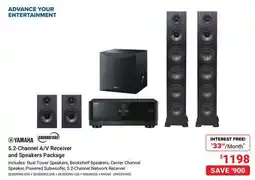 Visions Electronics YAMAHA 5.2-Channel A/V Receiver and Speakers Package offer