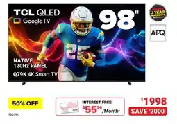 Visions Electronics TCL QLED Google TV 98 Q79K 4K Smart TV offer