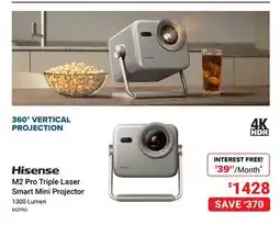 Visions Electronics Hisense M2 Pro Triple Laser Smart Mini Projector offer