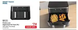 Visions Electronics Ultima Cosa Presto Luxe Digital Dual Air Fryer (9L) offer