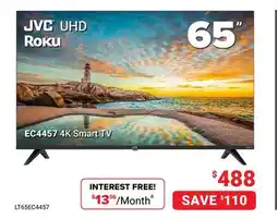 Visions Electronics JVC UHD Roku 65 EC4457 4K Smart TV offer