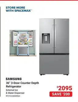 Visions Electronics SAMSUNG 36 3-Door Counter Depth Refrigerator offer