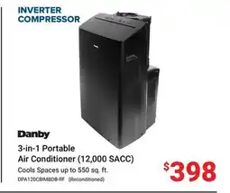 Visions Electronics Danby 3-in-1 Portable Air Conditioner (12,000 SACC) offer