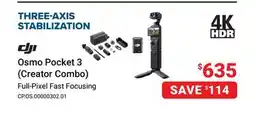 Visions Electronics DJI Osmo Pocket 3 (Creator Combo) offer