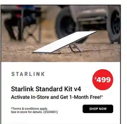 Visions Electronics Starlink Standard Kit v4 offer