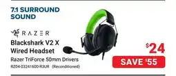 Visions Electronics RAZER Blackshark V2 X Wired Headset offer