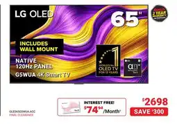 Visions Electronics LG OLED 65 G5WUA 4K Smart TV offer