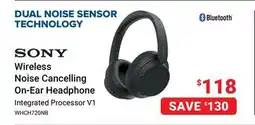 Visions Electronics SONY Wireless Noise Cancelling On-Ear Headphone offer