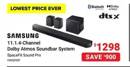 Visions Electronics SAMSUNG 11.1.4-Channel Dolby Atmos Soundbar System offer